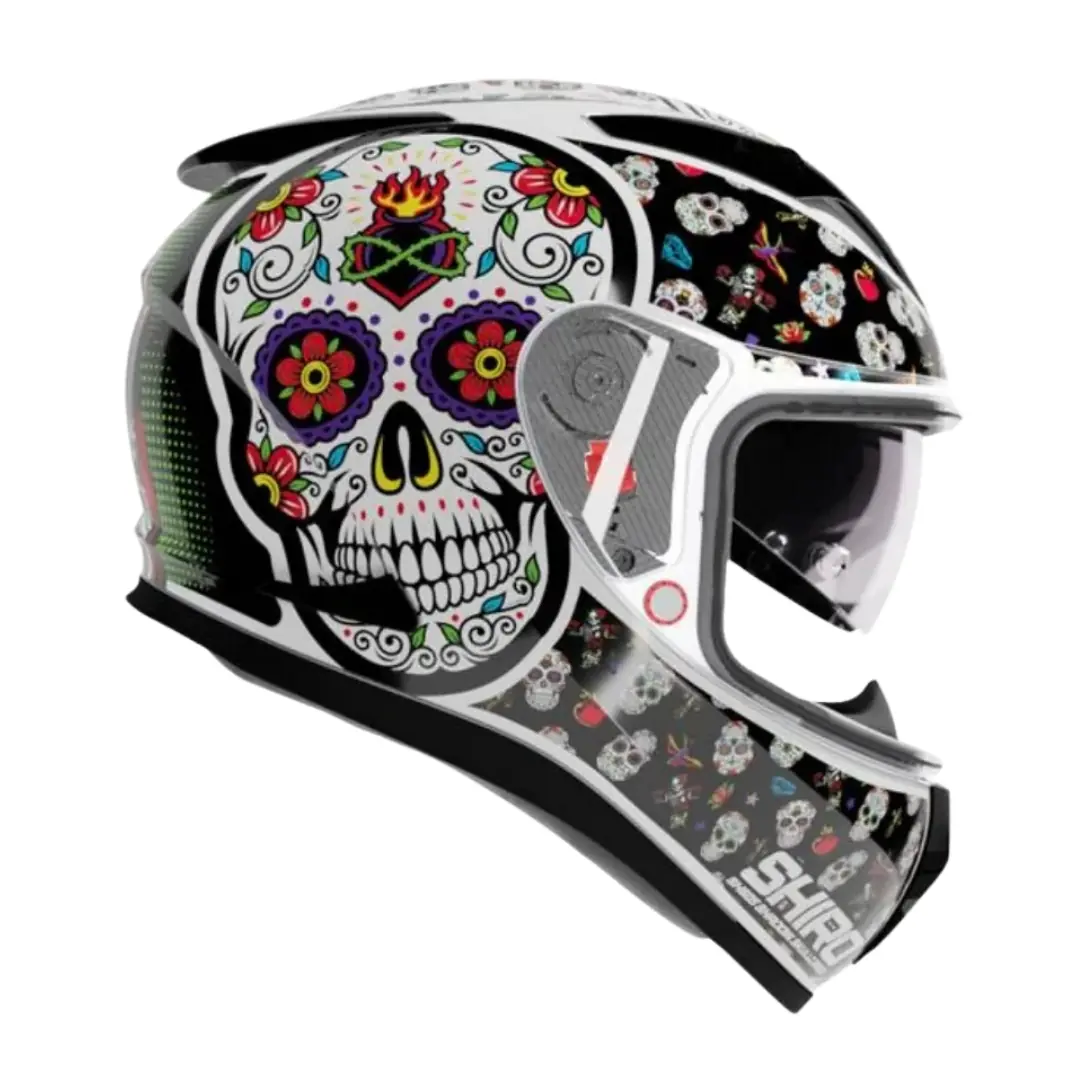 SHIRO SHADOW SKULLCANDY SH-605SV FULLFACE MOTOSİKLET KASKI +