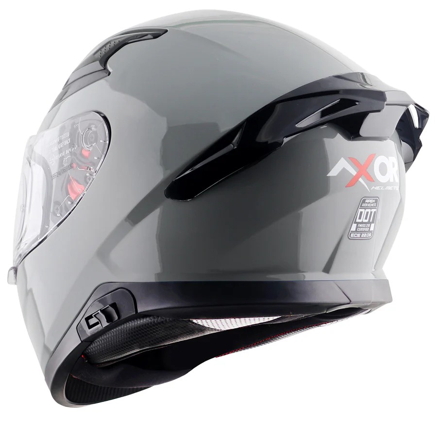 AXOR APEX SOLID PARLAK NARDO GREY FULLFACE MOTOSİKLET KASKI