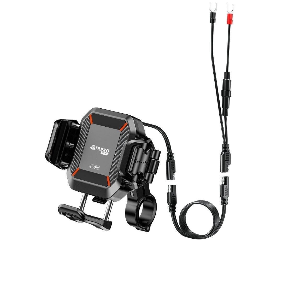 NUKROTECH M33 PLUS TYPE-C & WİRELESS TİTREŞİM ÖNLEYİCİLİ TELEFON TUTUCU