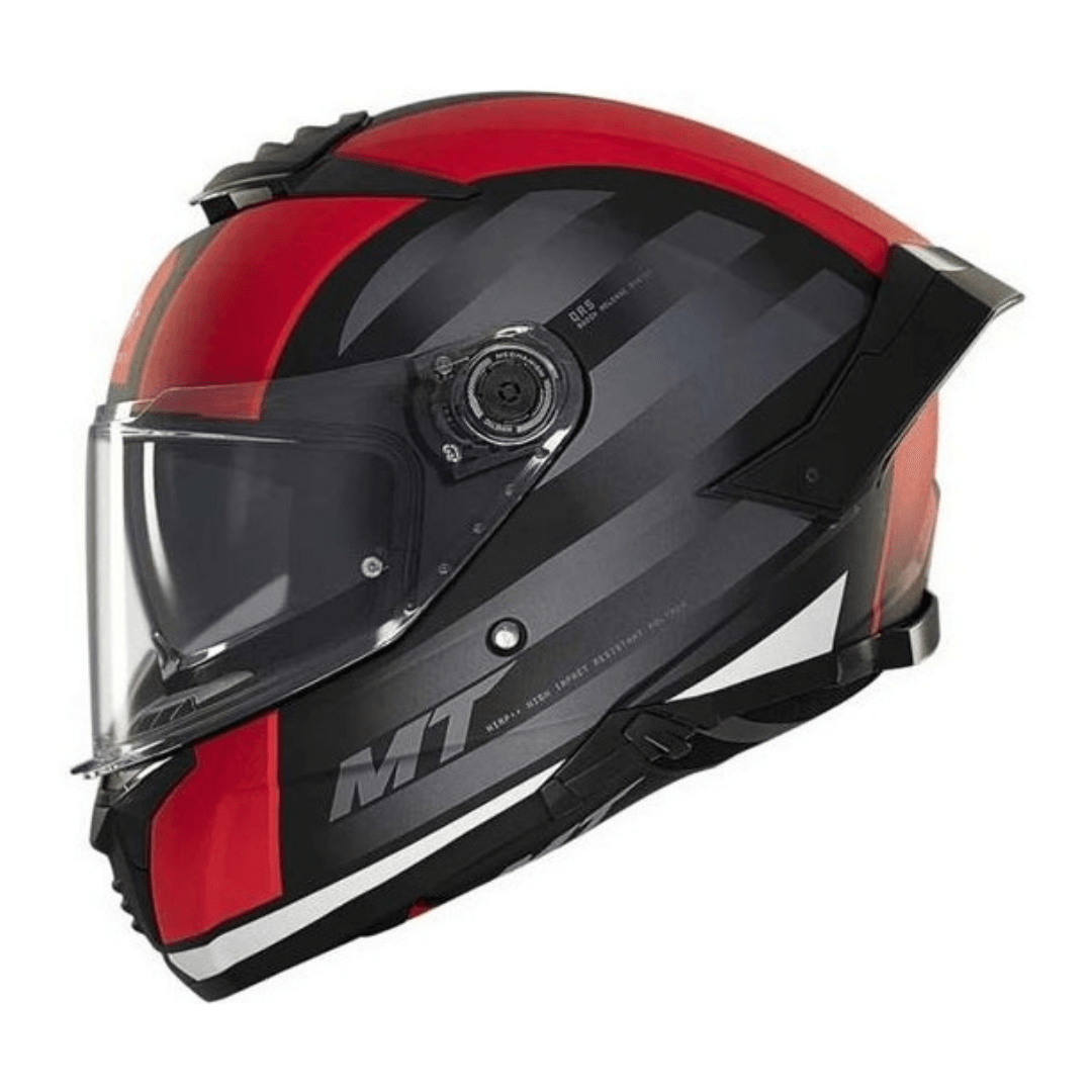 MT HELMETS THUNDER 4 SV TREADS MAT SİYAH/KIRMIZI FULLFACE MOTOSİKLET KASKI