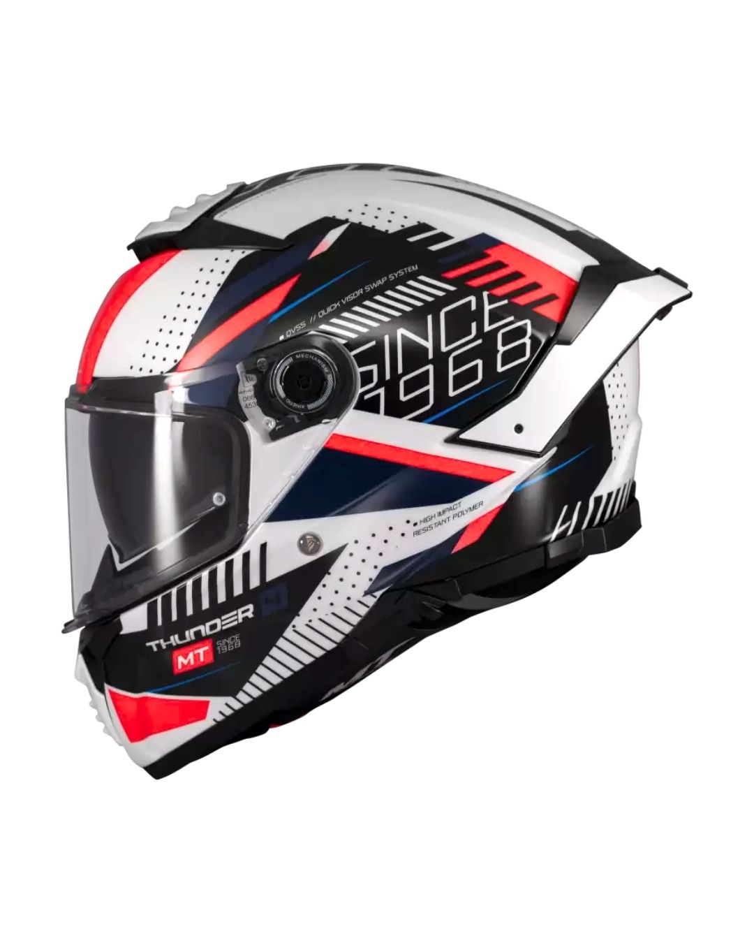 Mt Helmets Thunder 4 Sv Luminance A7 Mat Mavi/Kırmızı/Beyaz Fullface Motosiklet Kaskı