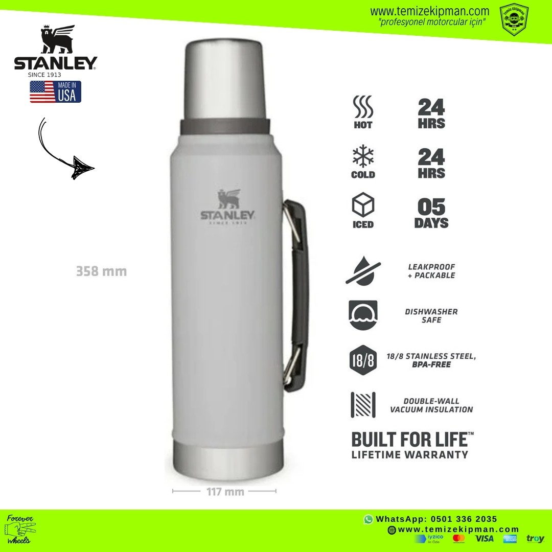 STANLEY THE LEGENDARY CLASSIC BOTTLE 1 LT SPECIAL WHITE TERMOS