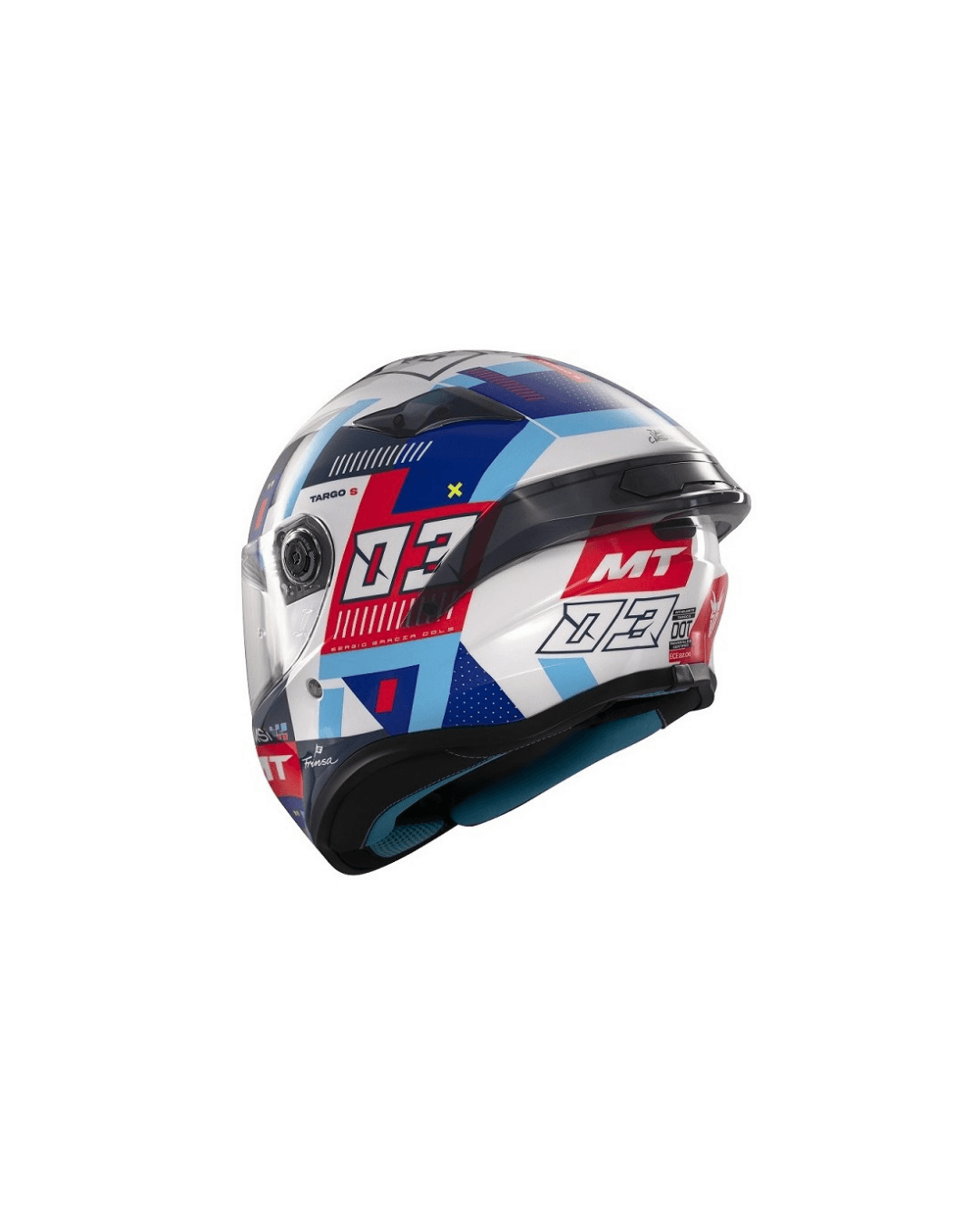 MT HELMETS TARGO S SERGIO GARCIA 2024 D7 GLOSS FULLFACE MOTOSİKLET KASKI