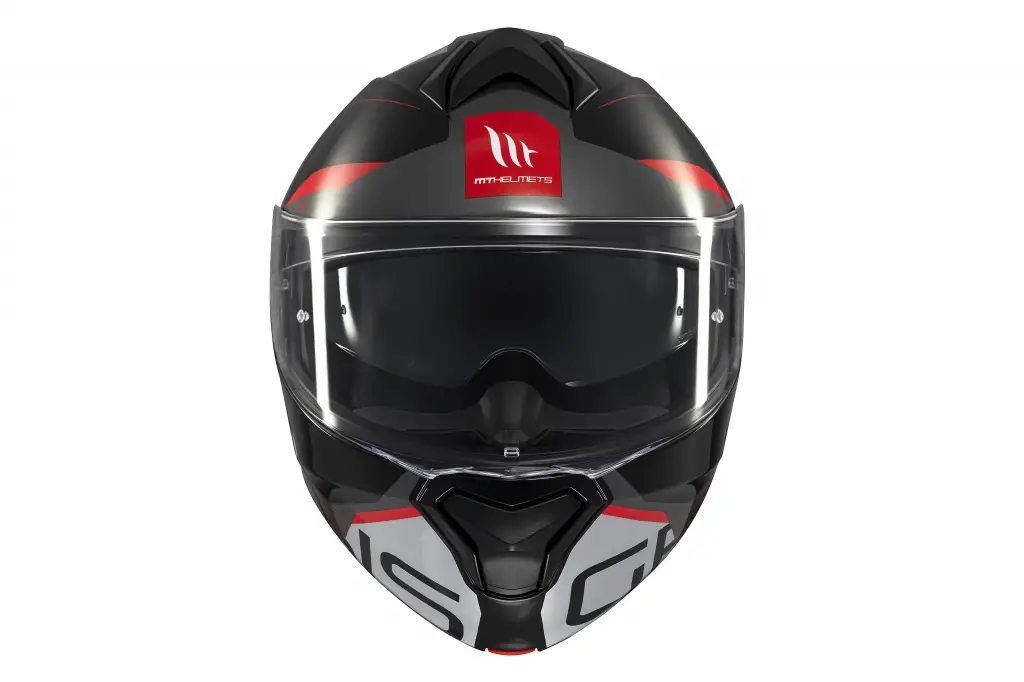 Mt Helmets Genesis Sv Atempo B15 Parlak Siyah/Kırmızı Çene Açılır Motosiklet Kaskı