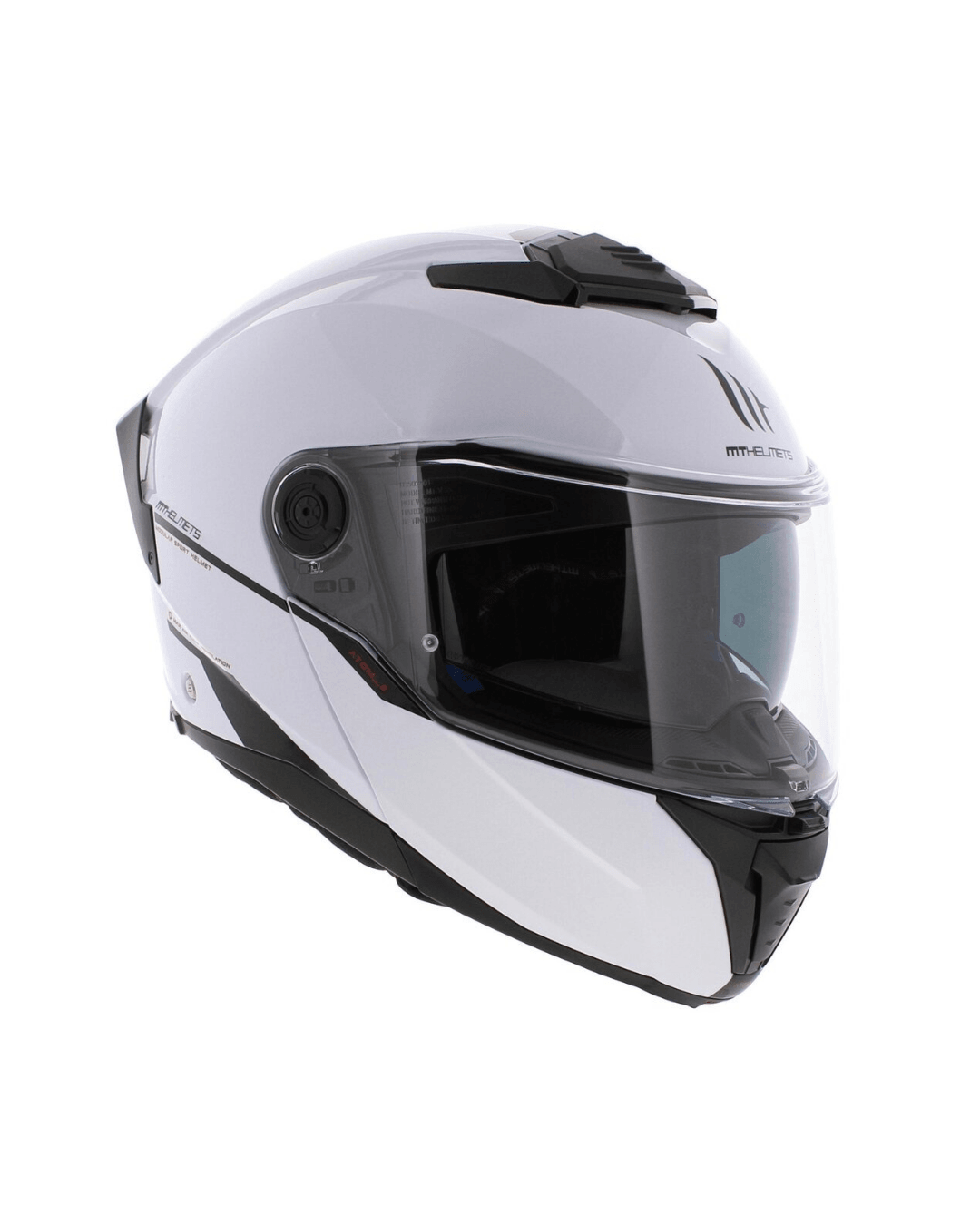 Mt Helmet Sv Atom 2 Sv Solid A0 Gloss White Çene Açılır Motosiklet Kaskı