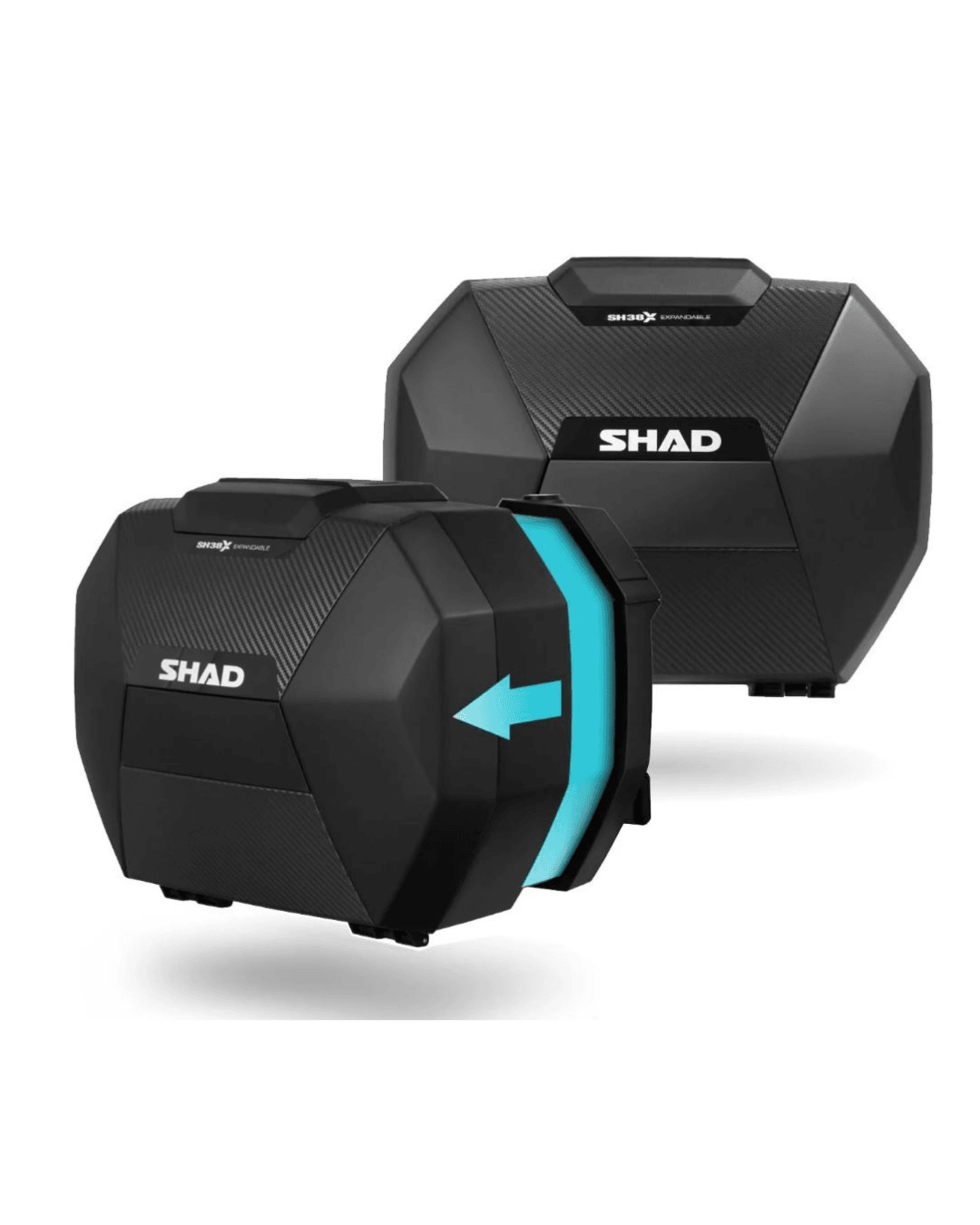 SHAD SH38X KARBON EXPANDABLE GENİŞLEYEBİLİR MOTOSİKLET YAN ÇANTA TAKIMI
