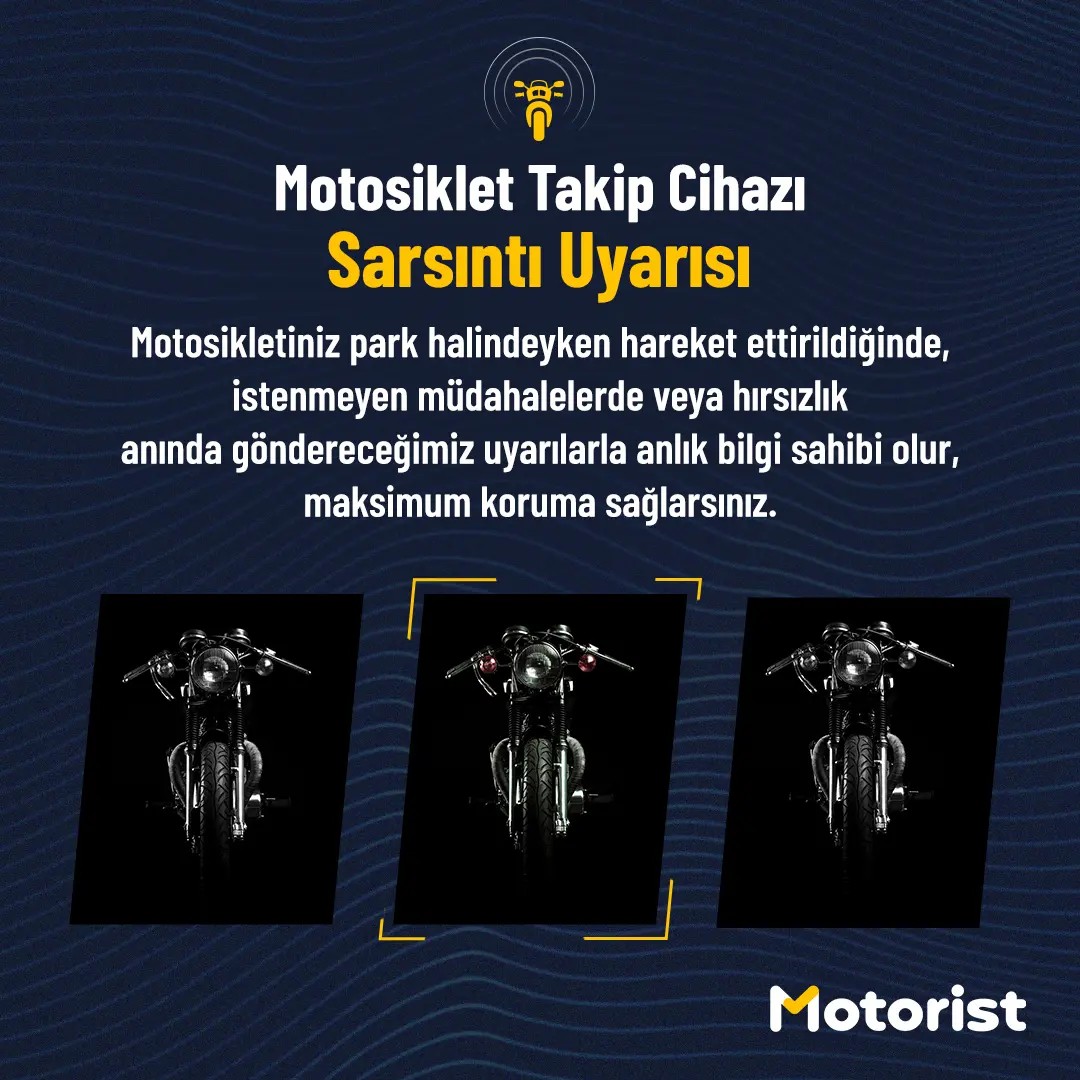 MOTORİST MOTOSİKLET TAKİP CİHAZI + SİREN + 24 AYLIK ABONELİK + ÜCRETSİZ MONTAJ