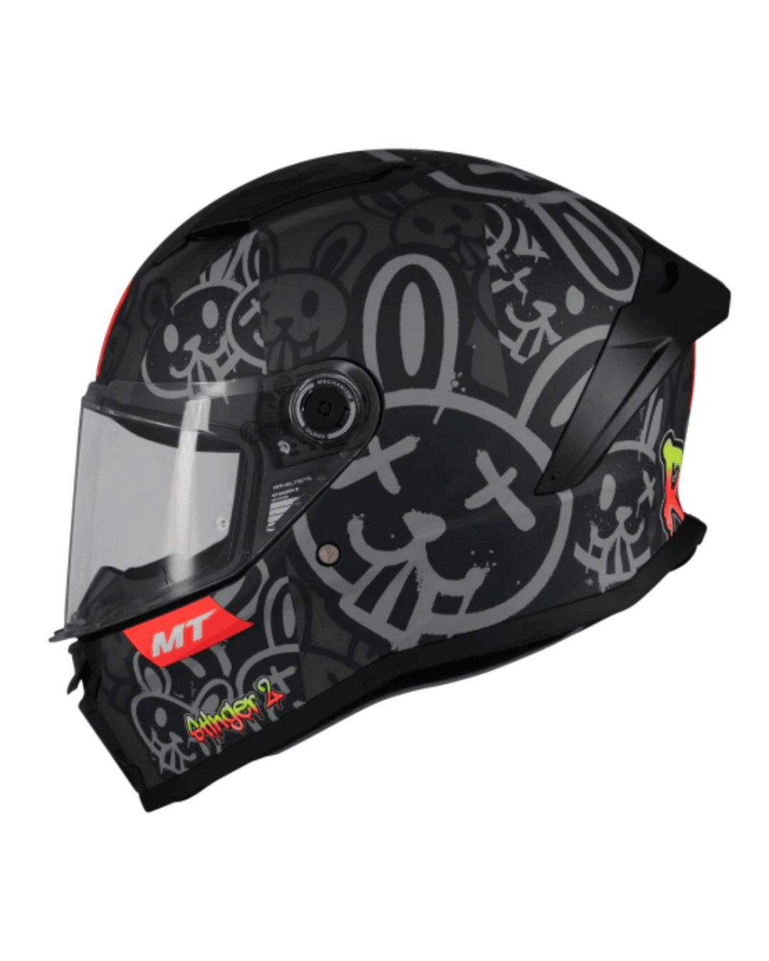 Mt Helmets Stinger 2 Ram F1 Parlak Siyah Fullface Motosiklet Kaskı