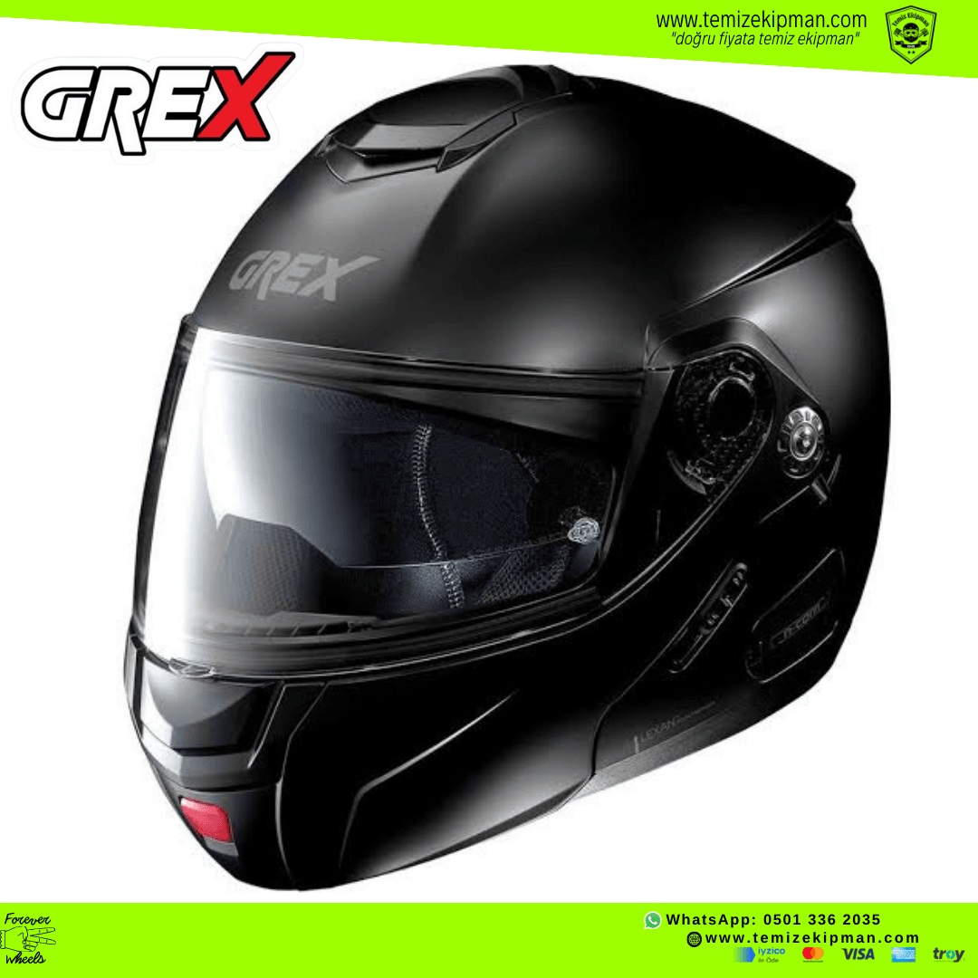 GREX G9.2 KINETIC MAT SİYAH ÇENE AÇILIR MOTOSİKLET KASKI