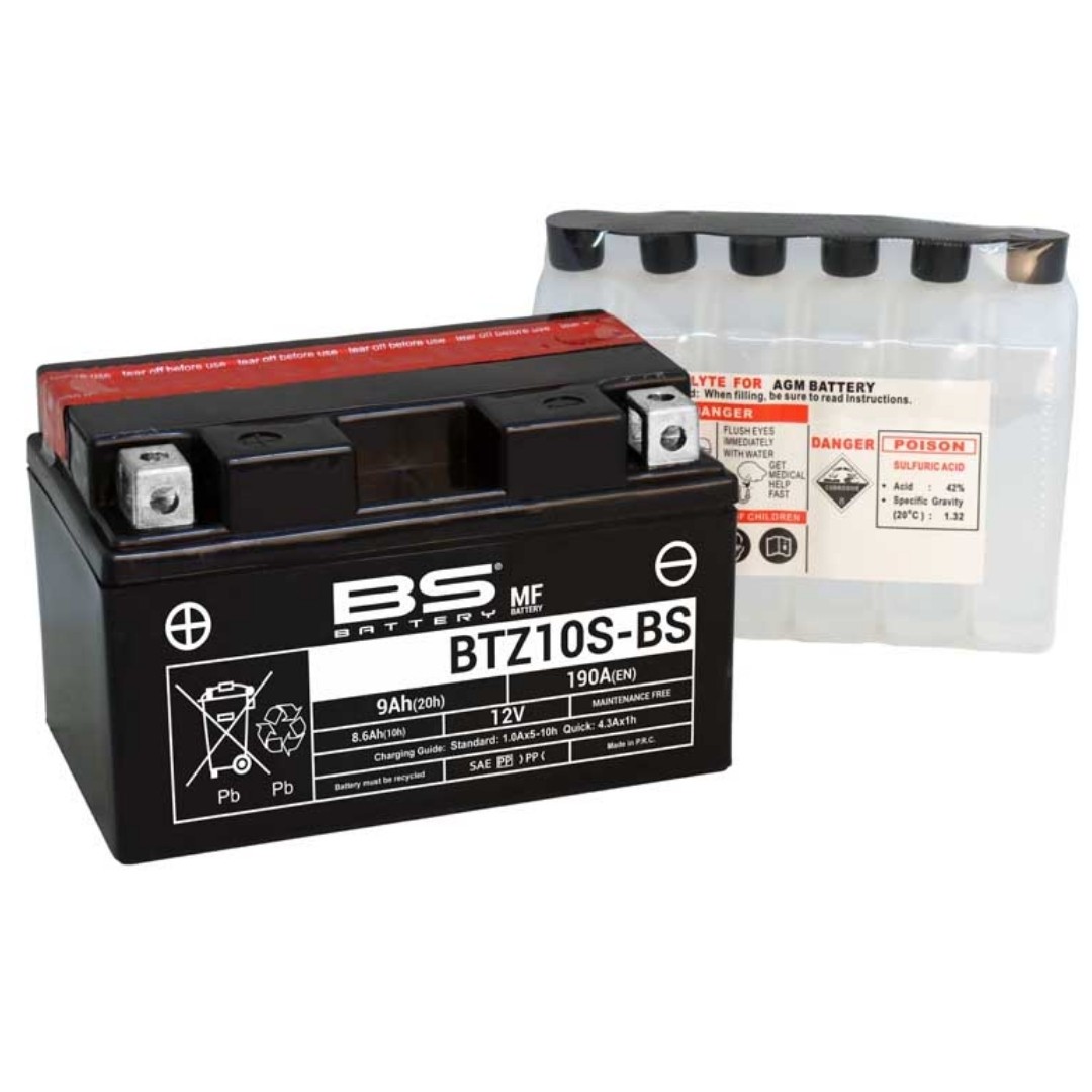 BS BATTERY MOTOSİKLET AKÜLERİ - YENİ ÜRETİM TARİHLİ - BTZ10S-BS