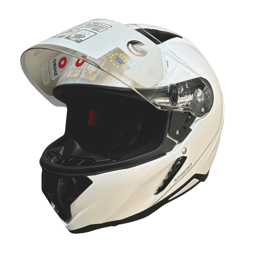 SHIRO HUNTER PEARL WHITE FULLFACE MOTOSİKLET KASKI 