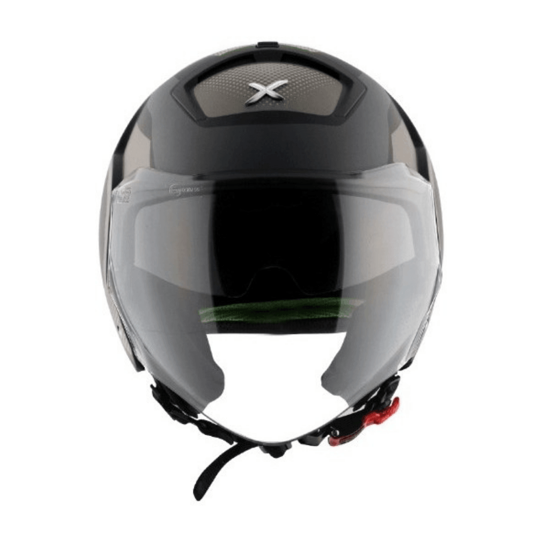 AXOR STRIKER ULTRON MAT SİYAH/GRİ YARIM MOTOSİKLET KASKI