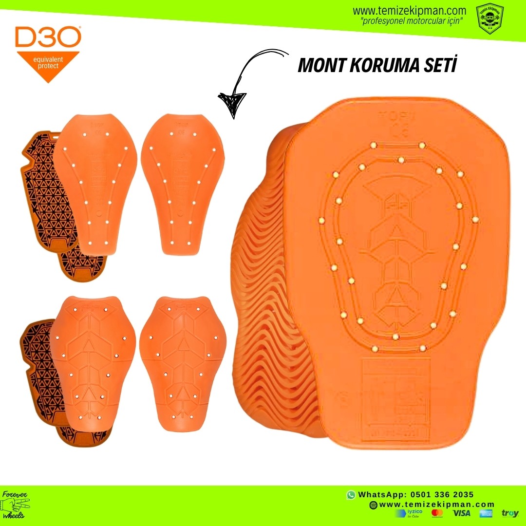 PROFESYONEL D3O EQUIVALENT PROTECT MONT KORUMA SETİ  - LEVEL 1