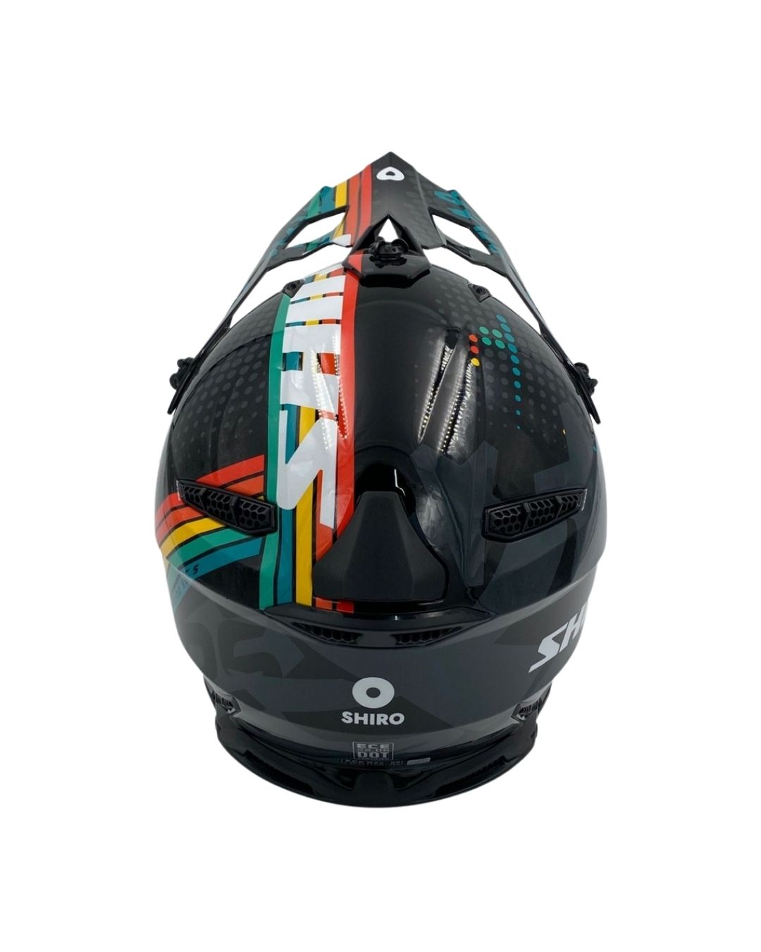 Shiro Offroad Atacama Mx Racing Multicolor Cross Fullface Motosiklet Kaskı