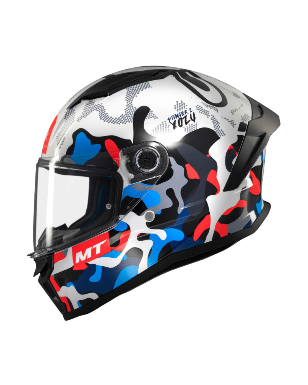 Mt Helmets Stinger 2 Yozu A7 Parlak Fullface Motosiklet Kaskı