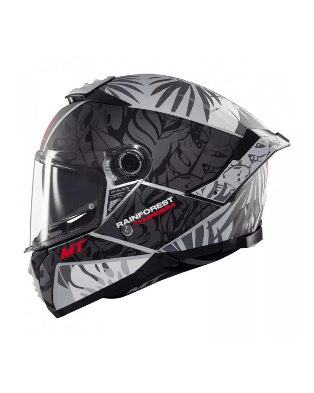 Mt Helmets Thunder 4 Sv Rainforest C2 Parlak Gri Fullface Motosiklet Kaskı