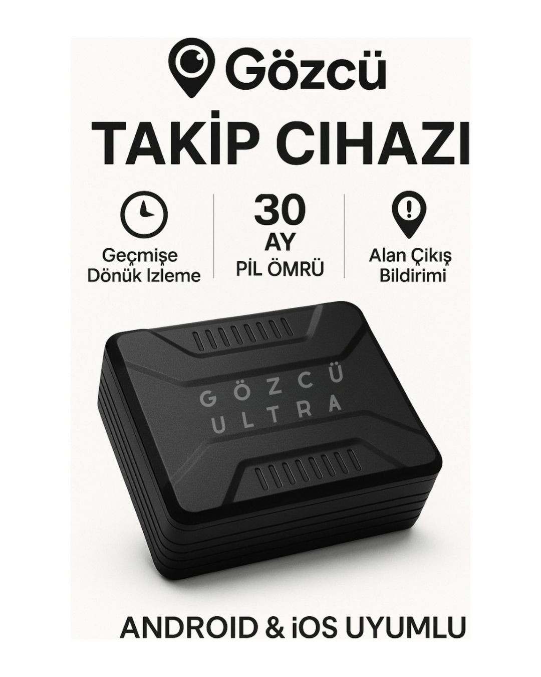 Gözcü Ultra Sim Kartsız Akıllı Takip Cihazı (Tag)