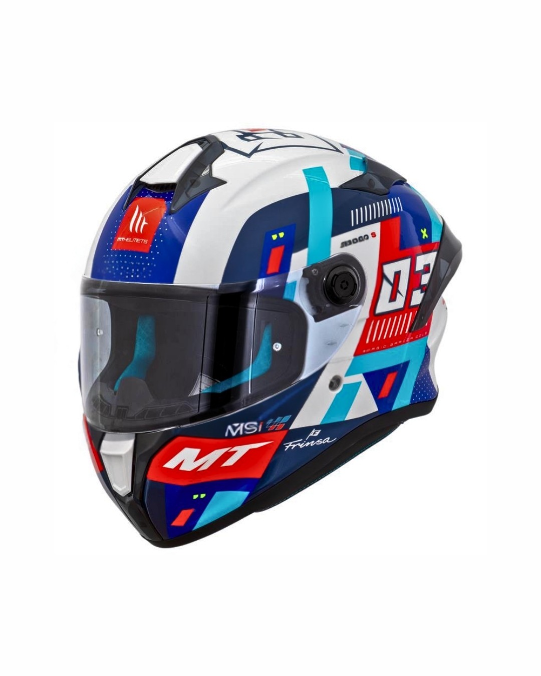 MT HELMETS TARGO S SERGIO GARCIA 2024 D7 GLOSS FULLFACE MOTOSİKLET KASKI