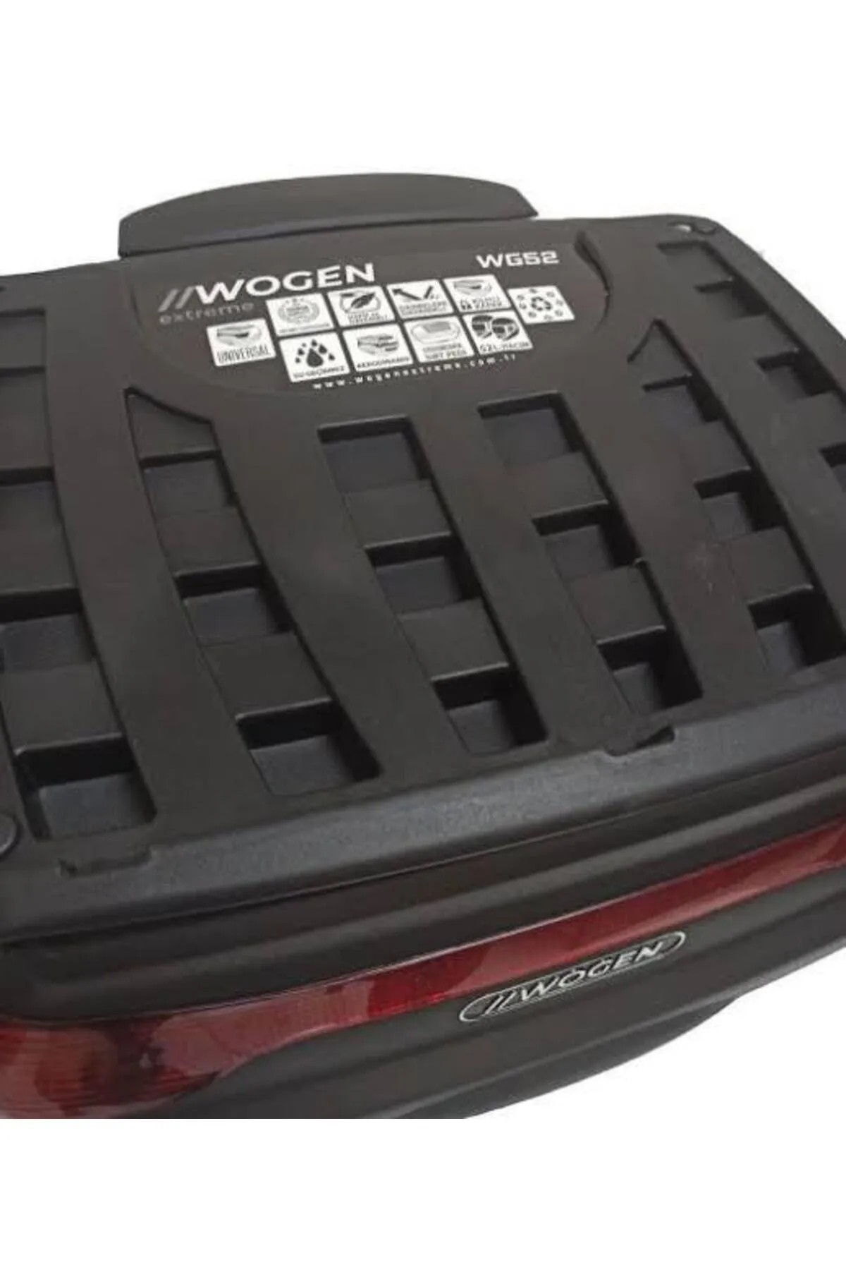 WOGEN WG52 SİYAH 52 LİTRE MOTOSİKLET TOPCASE ARKA ÇANTA