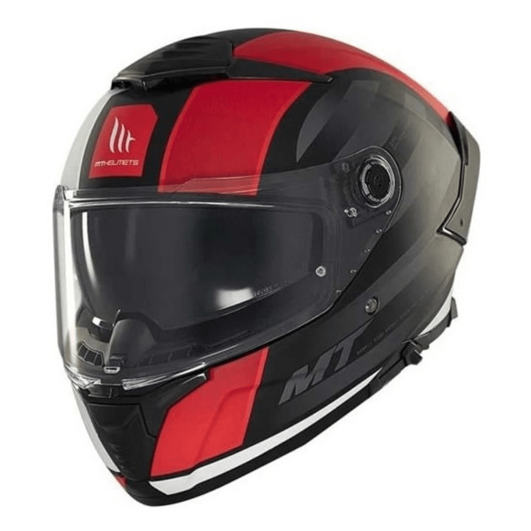 MT HELMETS THUNDER 4 SV TREADS MAT SİYAH/KIRMIZI FULLFACE MOTOSİKLET KASKI