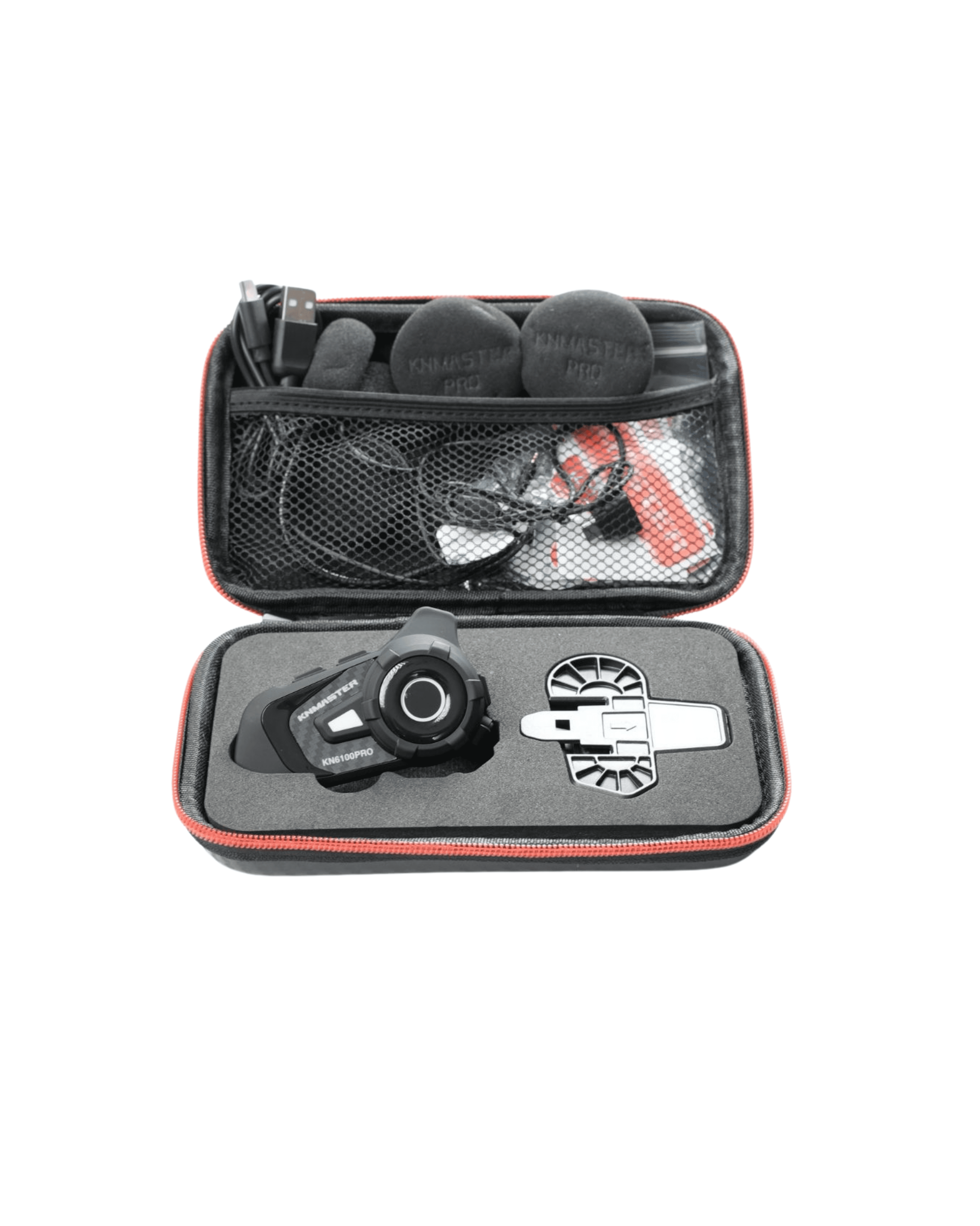 Knmaster KN6100 Pro 3. Nesil Karbon Çantalı Bluetooth Intercom