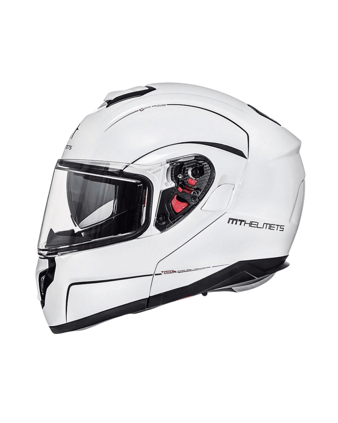 Mt Helmet Sv Atom 2 Sv Solid A0 Gloss White Çene Açılır Motosiklet Kaskı