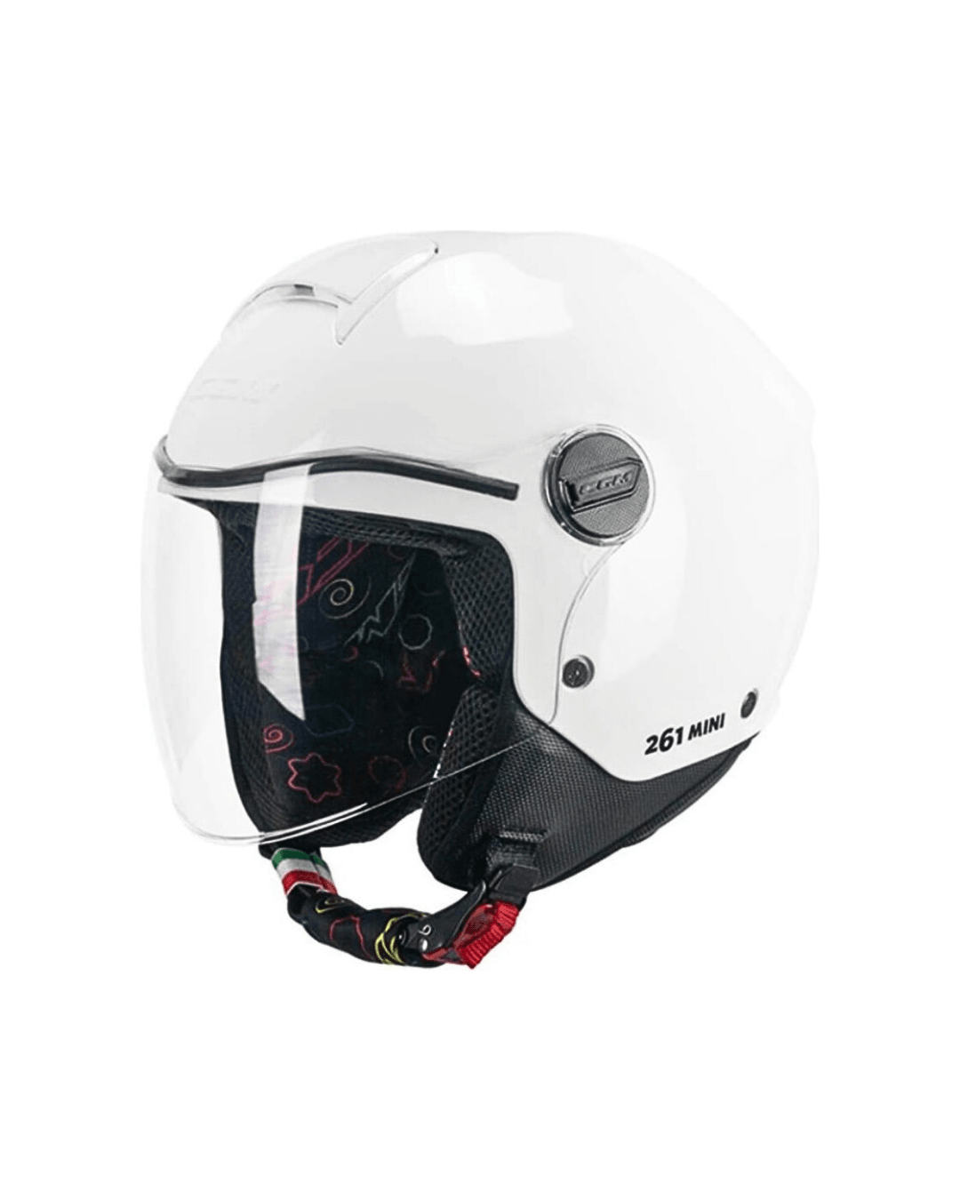 Cgm 216A Mini Mono Bianco Beyaz Yarım Çocuk Motosiklet Kaskı