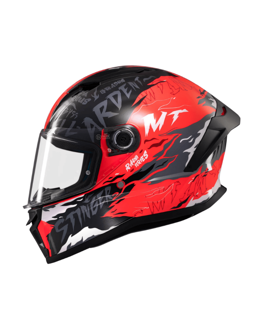 Mt Helmets Stinger 2 Ardent C5 Parlak Siyah/Kırmızı Fullface Motosiklet Kaskı
