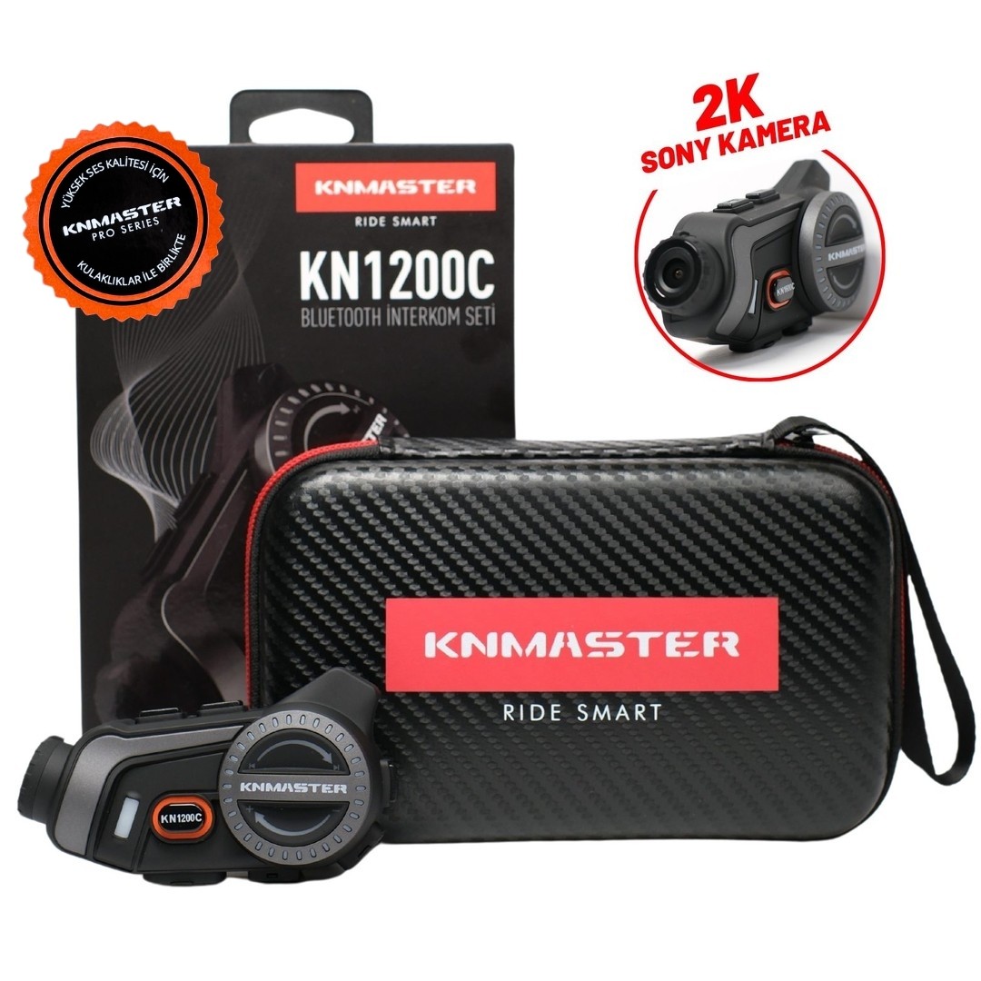 KNMASTER KN1200C PRO KAMERALI BLUETOOTH INTERCOM