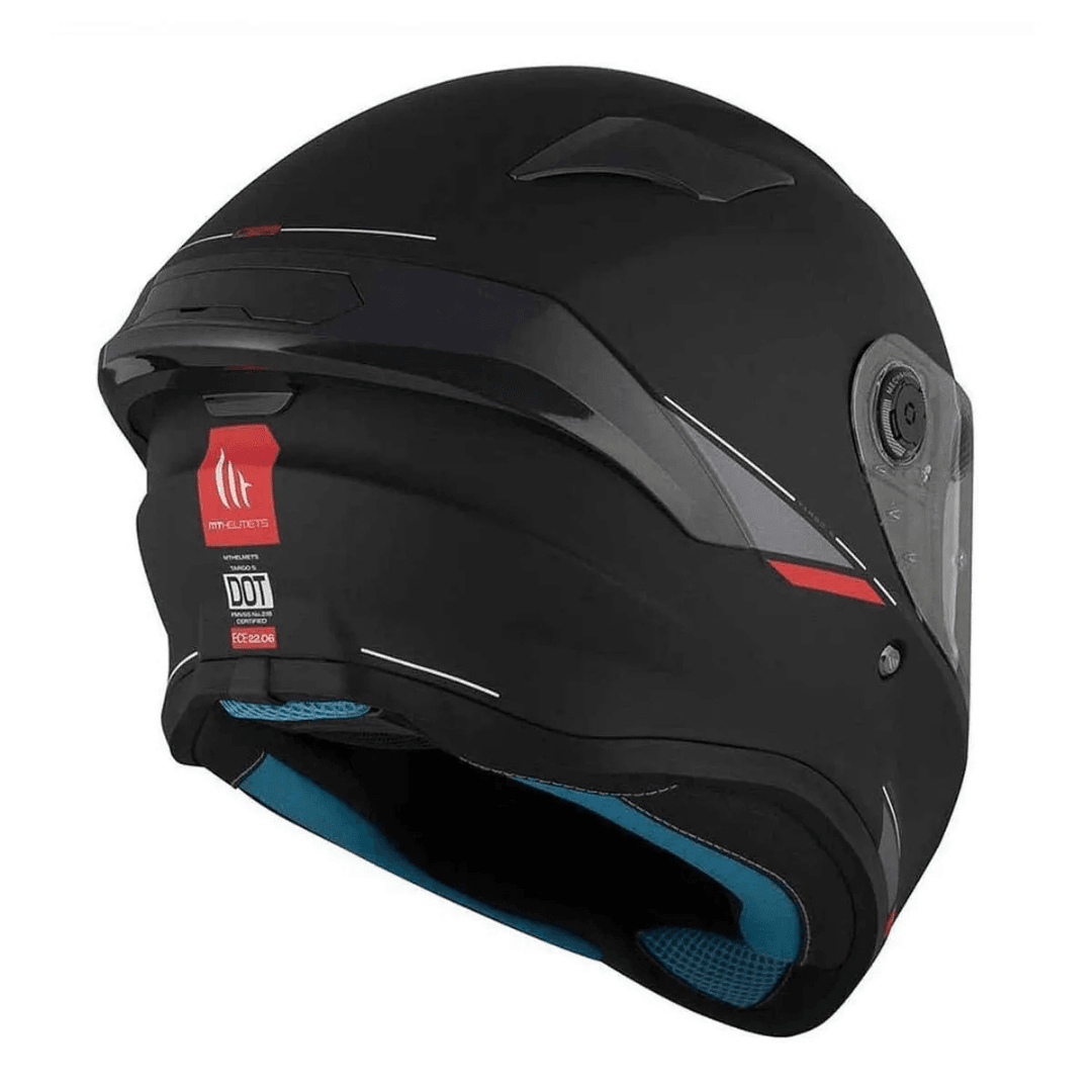 MT HELMETS TARGO S SOLID MAT SİYAH FULLFACE MOTOSİKLET KASKI