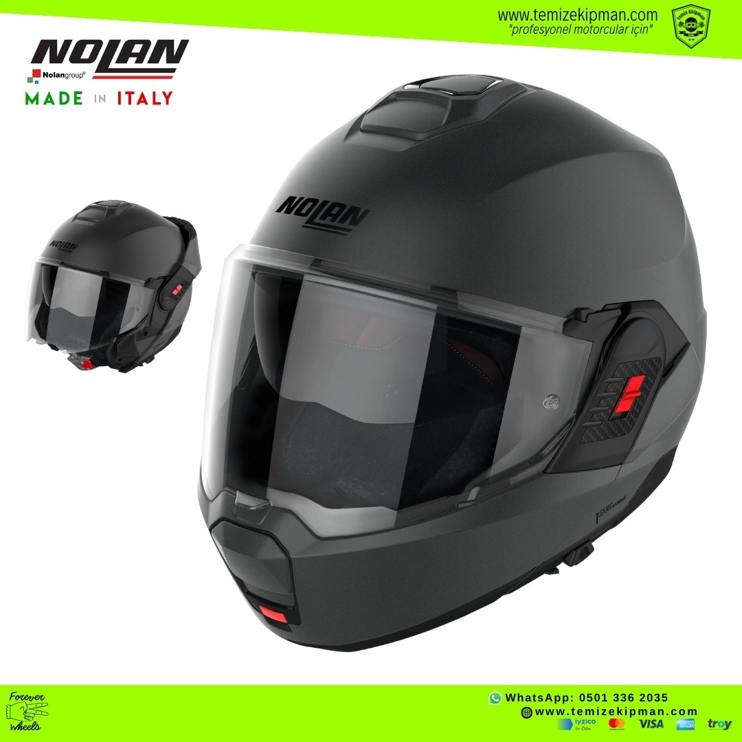 NOLAN N120-1 FLIP-BACK MAT GRİ MOTOSİKLET KASKI