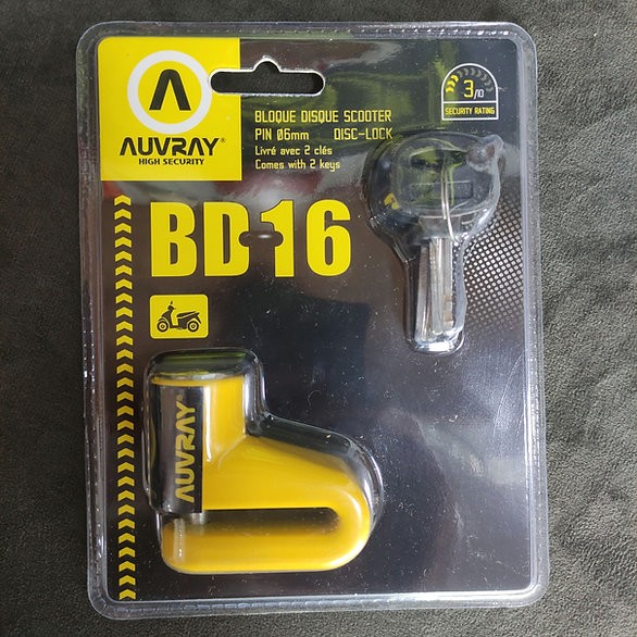 AUVRAY BD-16 6 MM MOTORCYCLE DISC LOCK