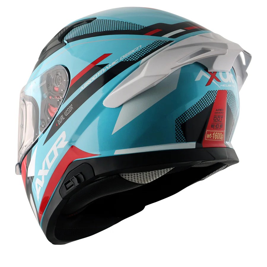 AXOR APEX TURBINE HEX MAVİ/KIRMIZI FULLFACE MOTOSİKLET KASKI