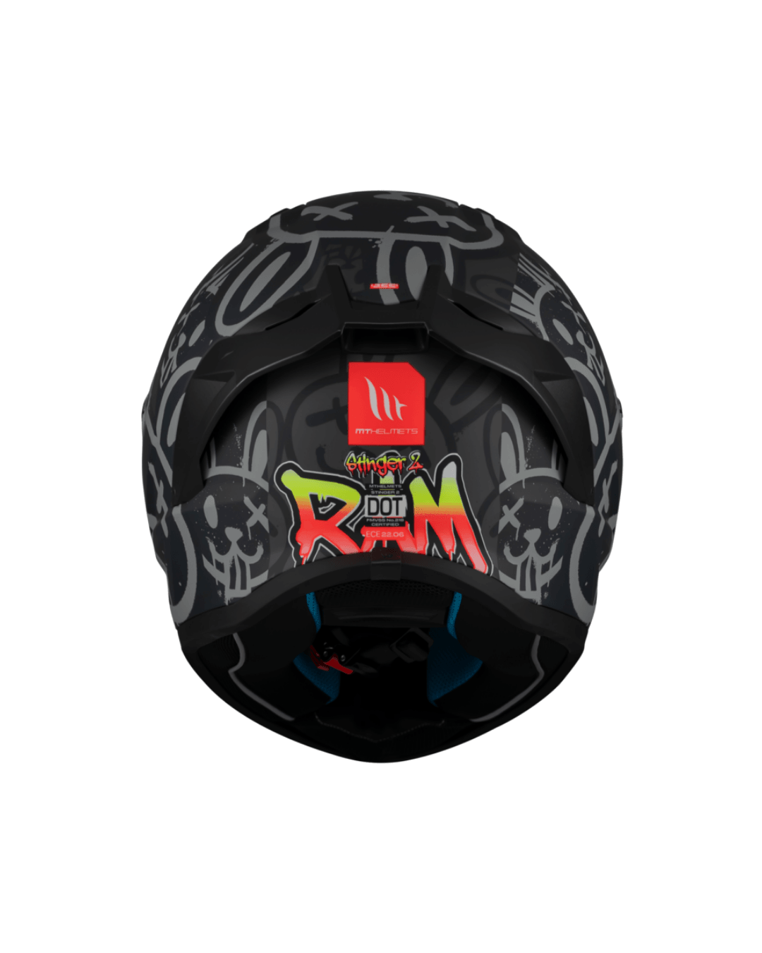 Mt Helmets Stinger 2 Ram F1 Parlak Siyah Fullface Motosiklet Kaskı
