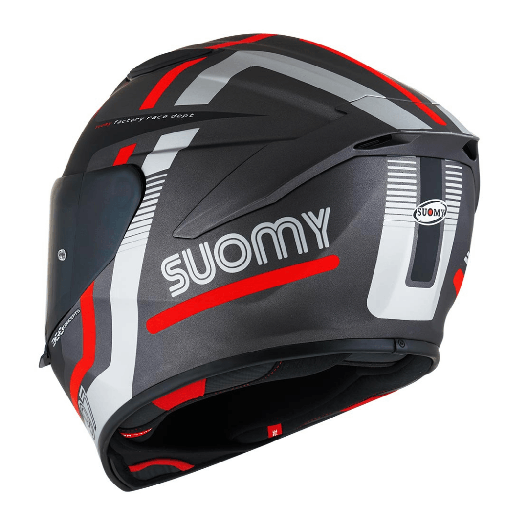 SUOMY TARCK-1 NİNETY SEVEN GUN METAL/RED FULLFACE MOTOSİKLET KASKI