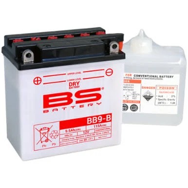 BS BATTERY MOTOSİKLET AKÜLERİ - YENİ ÜRETİM TARİHLİ - BB9-B (DRY)