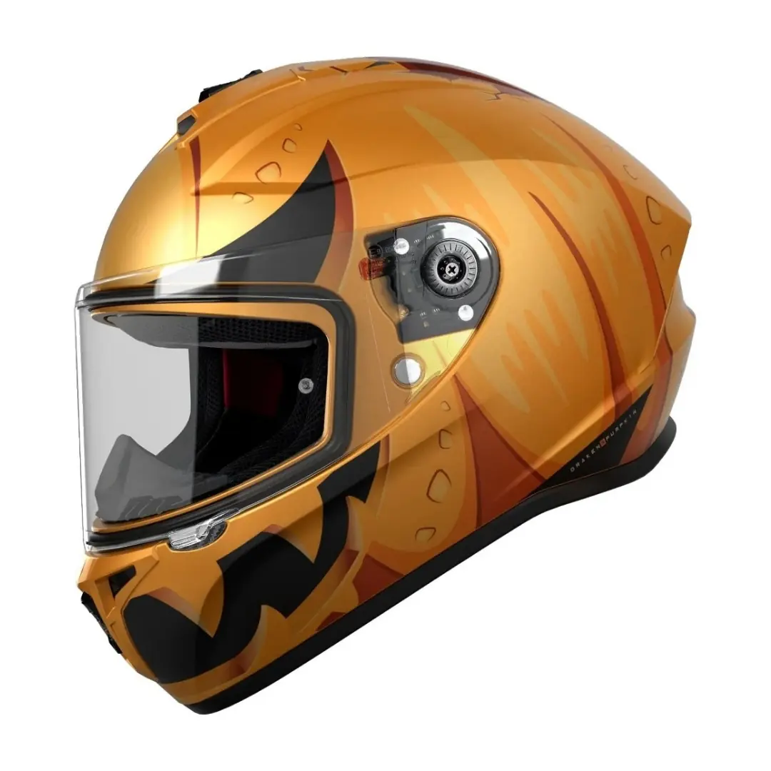 Axxis Draken S Pumpkin C3 Matt Yellow Fullface Motosiklet Kaskı +