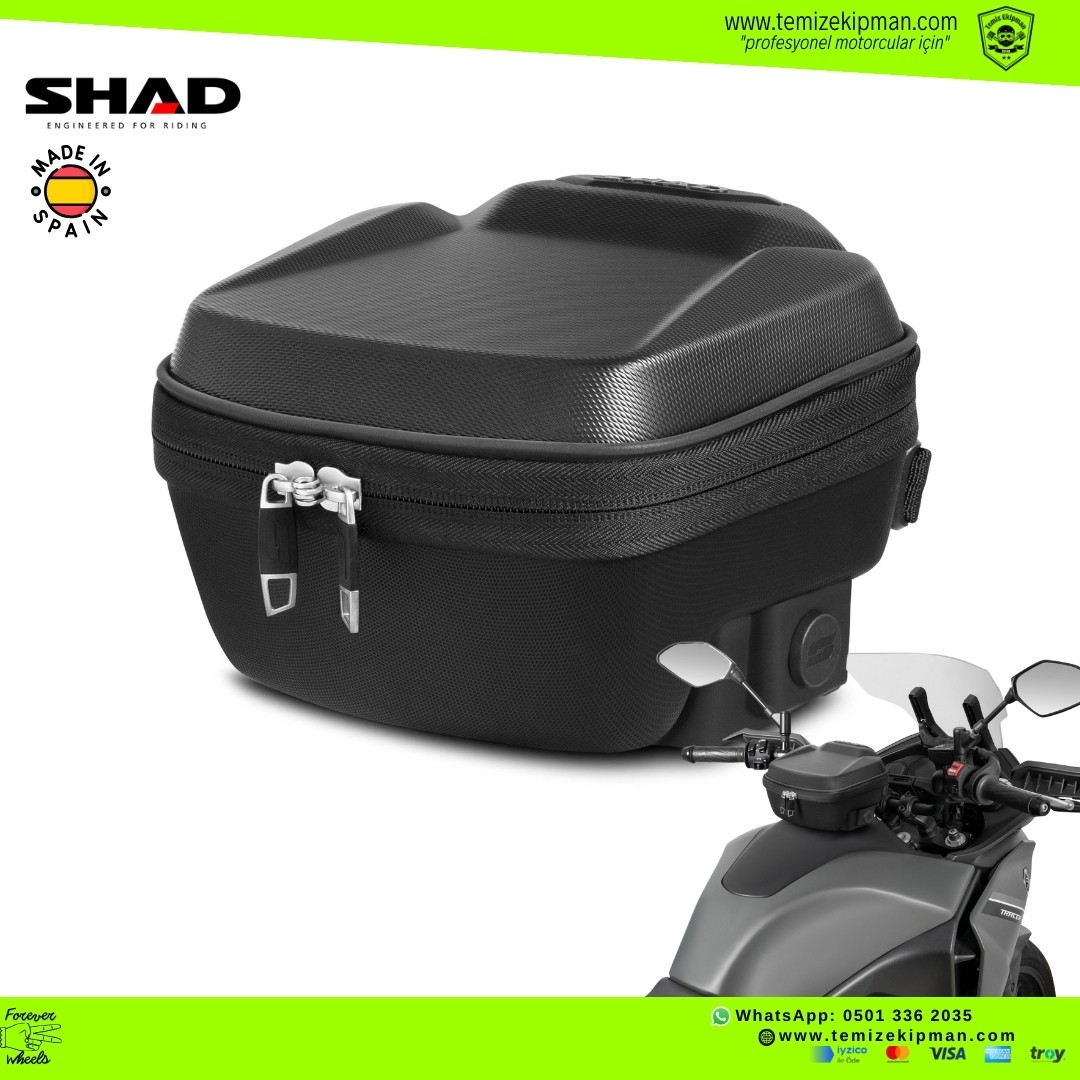 SHAD E03C ÇANTA CLICK SYSTEM HARD SHELL MOTOSİKLET DEPO ÜSTÜ ÇANTA