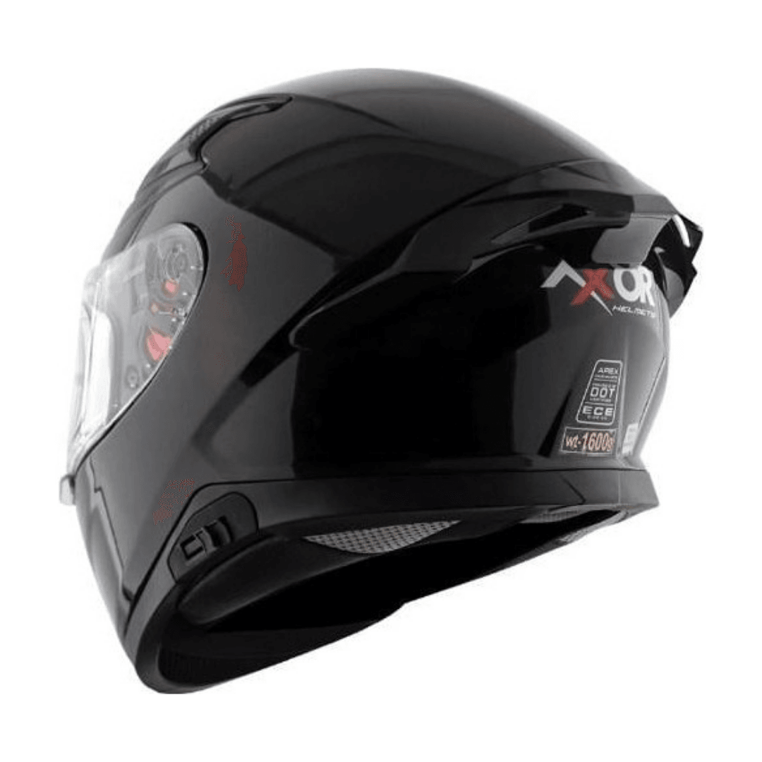 AXOR APEX SOLID PARLAK SİYAH FULLFACE MOTOSİKLET KASKI