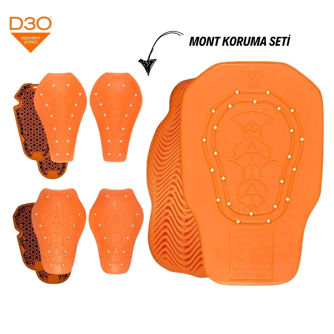 PROFESYONEL D3O EQUIVALENT PROTECT MONT KORUMA SETİ - LEVEL 2