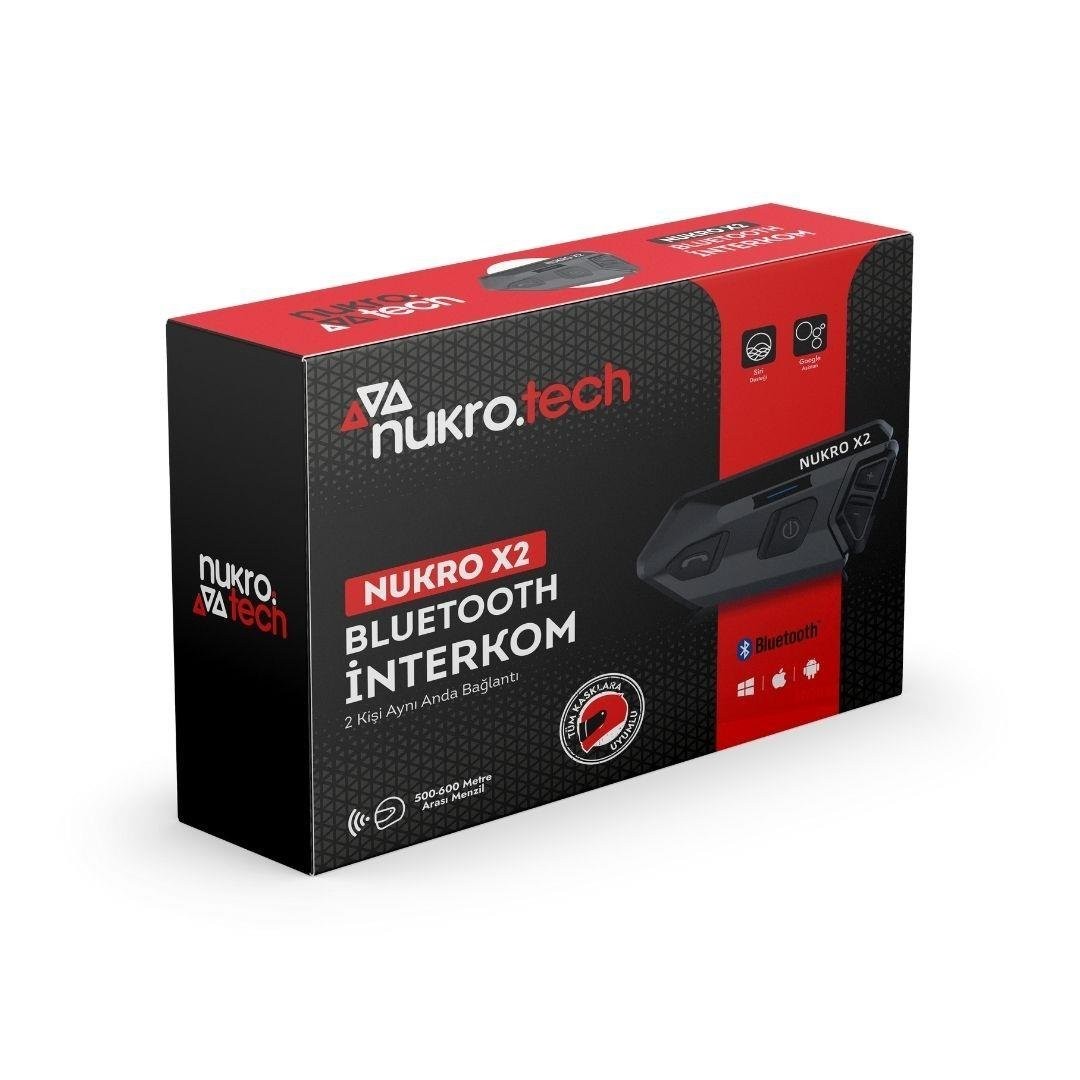 NUKROTECH NUKRO X2 ÖZEL HOPARLÖR BLUETOOTH INTERCOM 