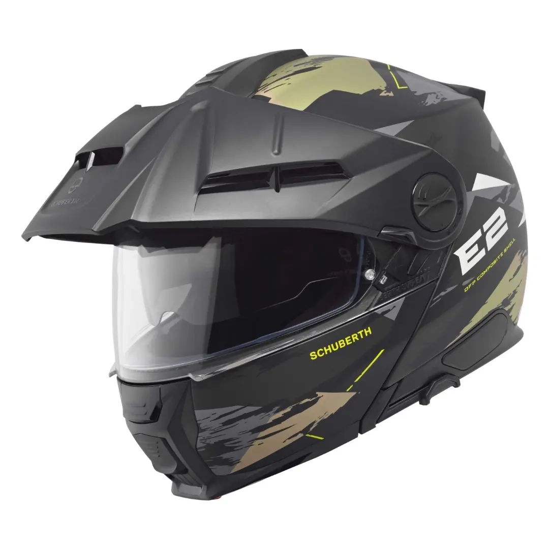 Schuberth E2 Trail Green Sökülebilir Terekli Çene Açılır
