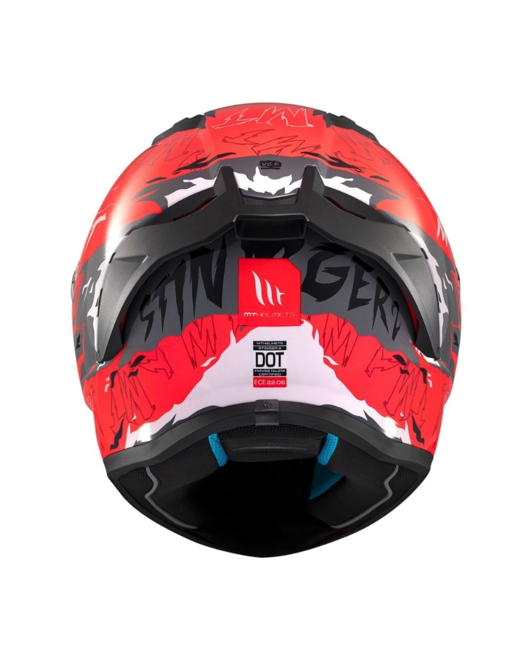 Mt Helmets Stinger 2 Ardent C5 Parlak Siyah/Kırmızı Fullface Motosiklet Kaskı