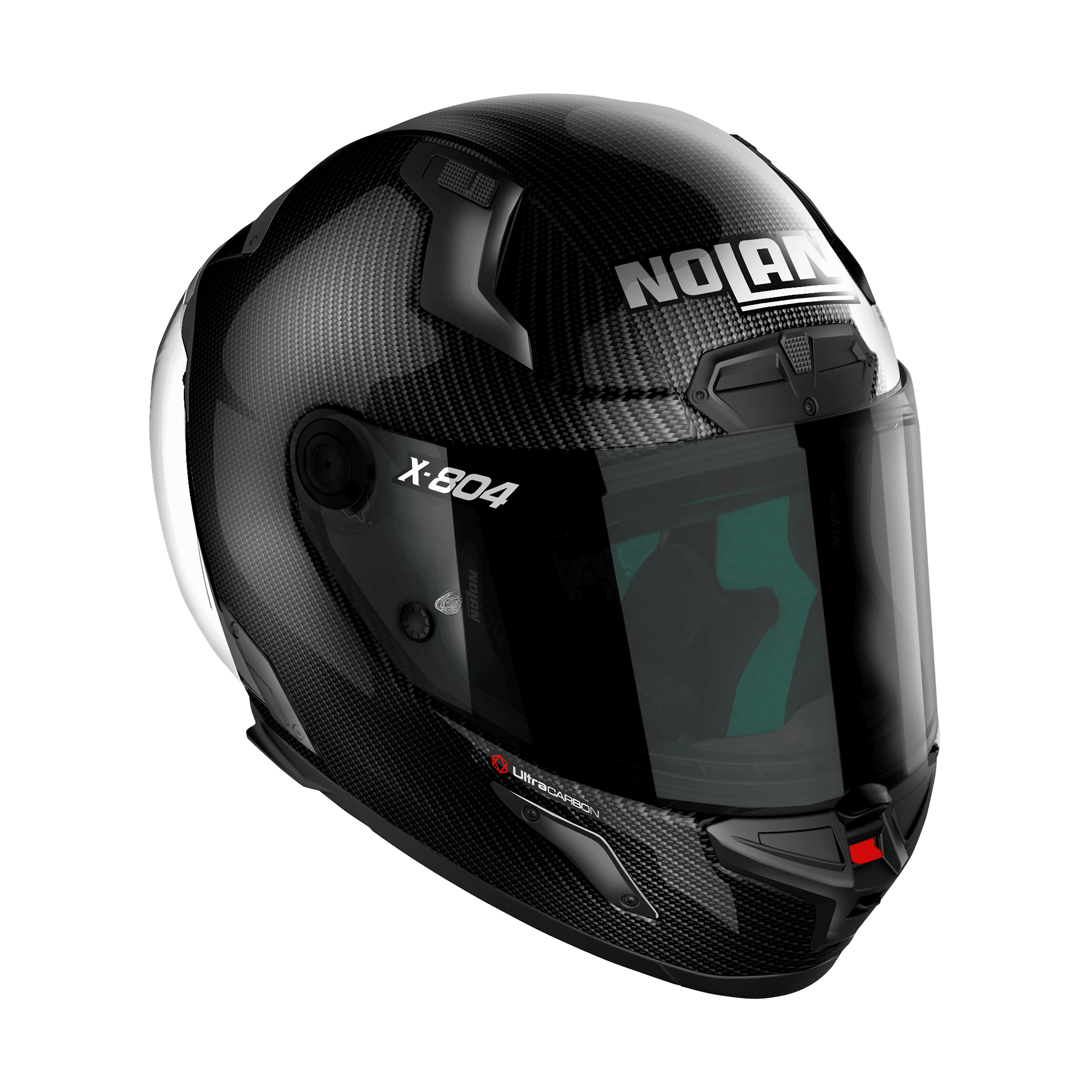 NOLAN X-804 RS PARLAK ULTRA CARBON MOTOSİKLET KASKI + SİYAH VİZÖR