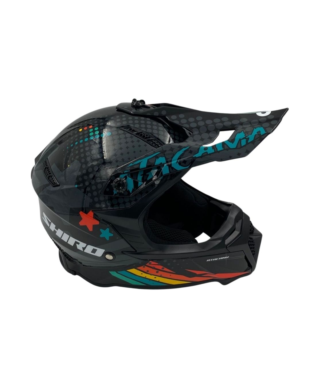 Shiro Offroad Atacama Mx Racing Multicolor Cross Fullface Motosiklet Kaskı