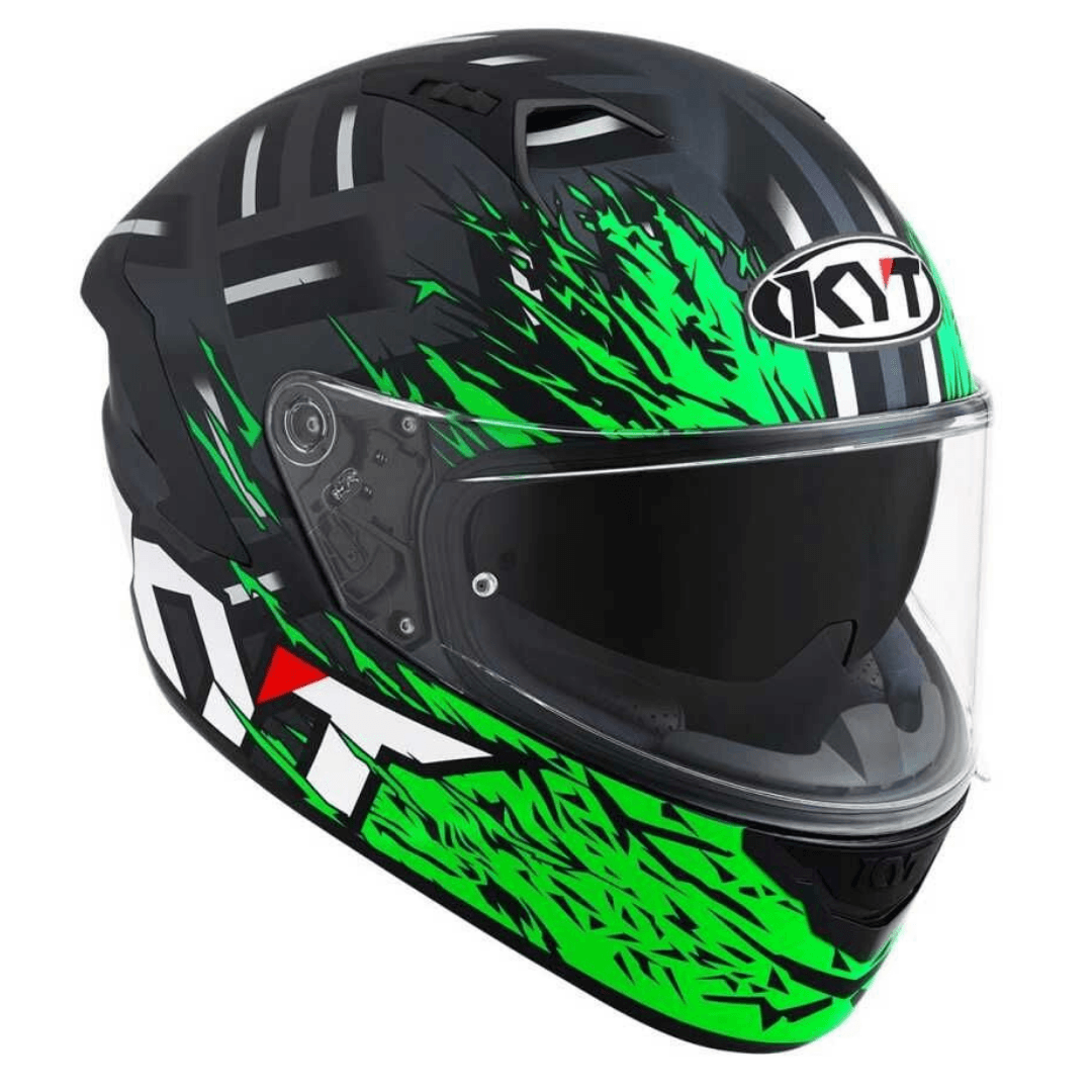 KYT NF-R FLAMING MAT GRİ/YEŞİL FULLFACE MOTOSİKLET KASKI