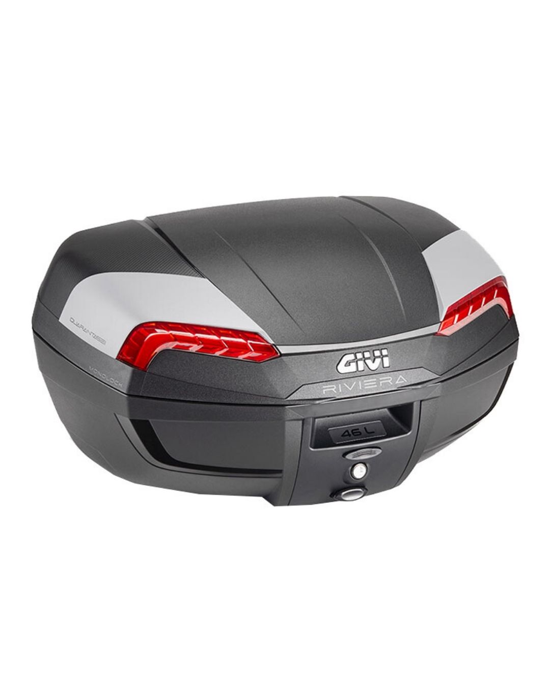 Givi E46N2 Riviera Kırmızı Reflektörlü Siyah Motosiklet Topcase Arka Çanta