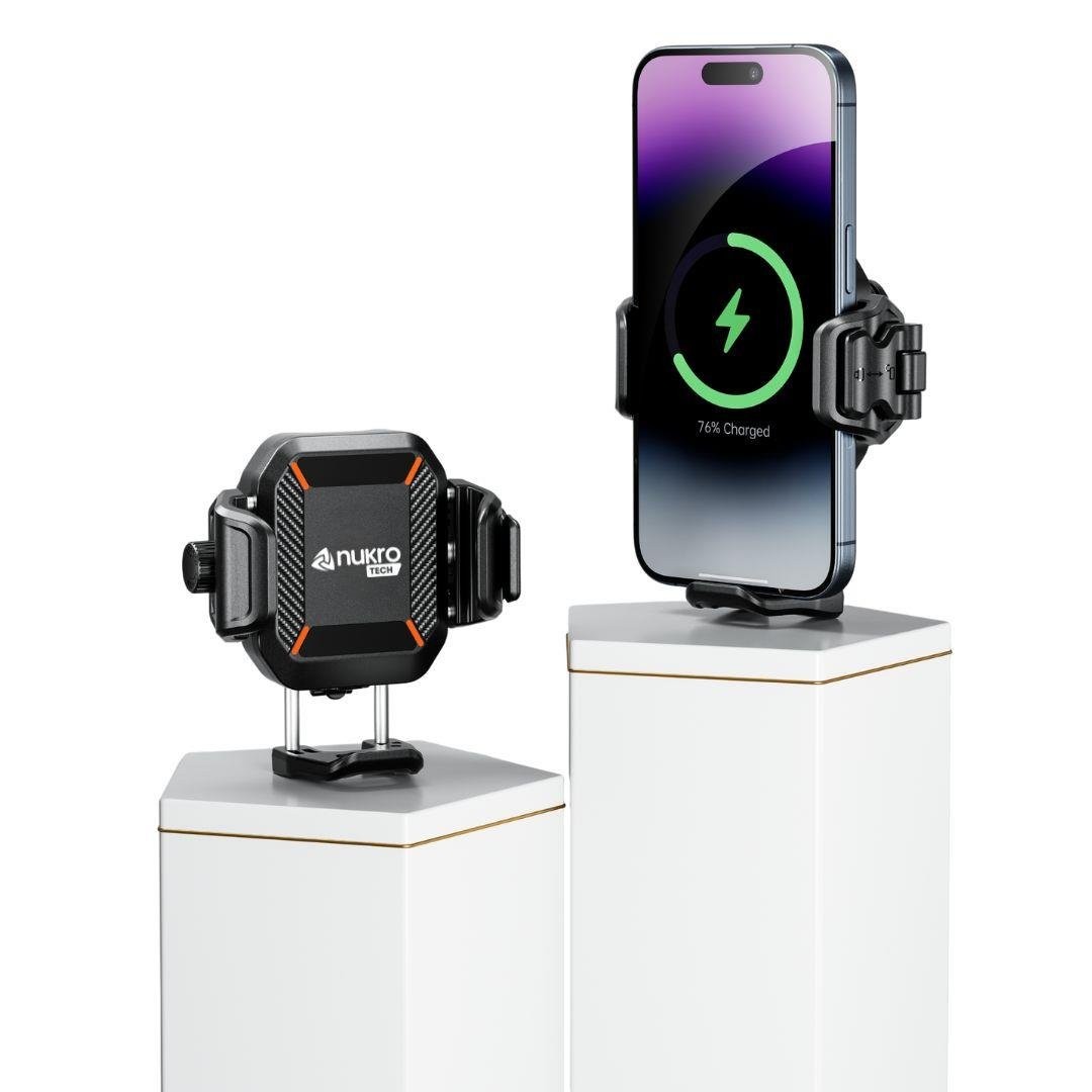 NUKROTECH M33 PLUS TYPE-C & WİRELESS TİTREŞİM ÖNLEYİCİLİ TELEFON TUTUCU