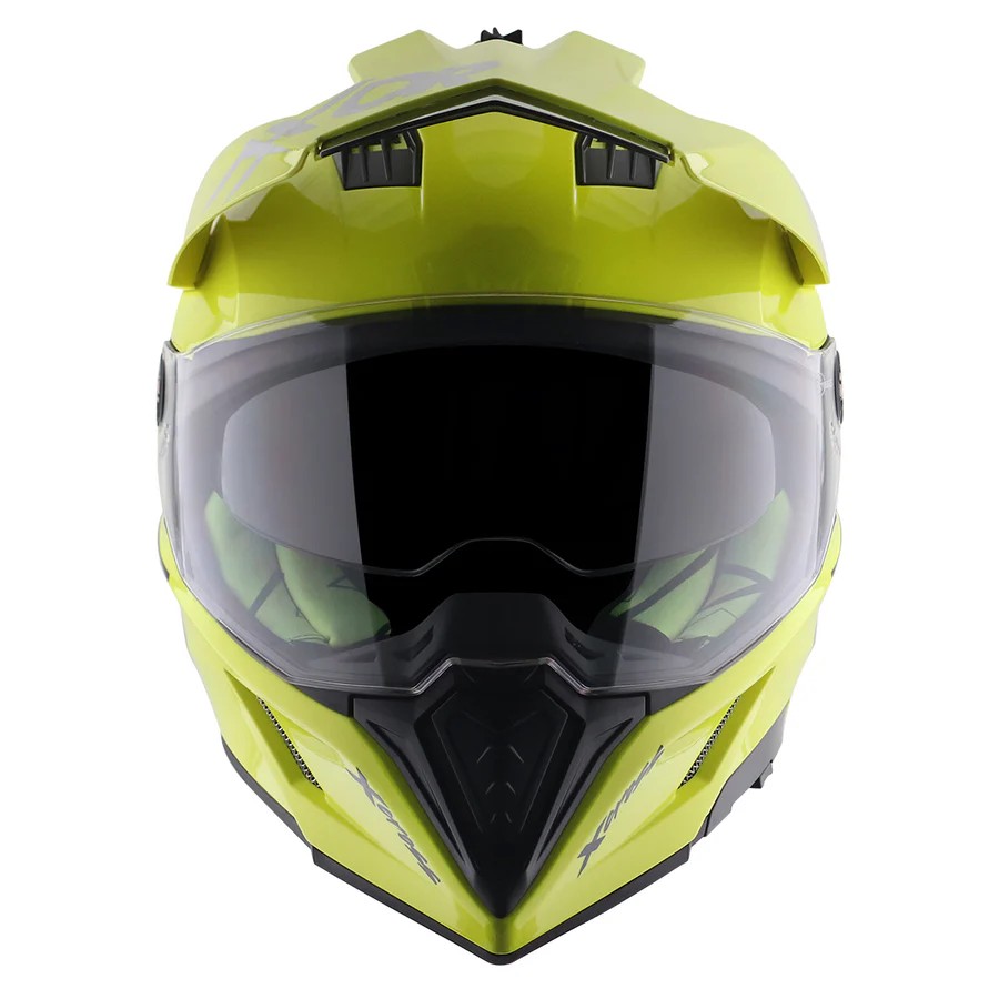 AXOR X-CROSS DUAL VISOR NEON SARI FULLFACE MOTOSİKLET KASKI