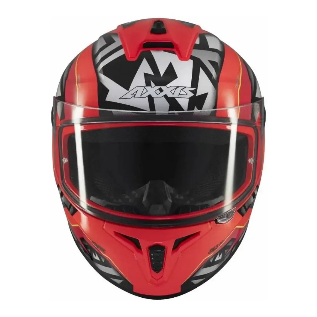 Axxis Draken S Jolly C5 Matt Red Fullface Motosiklet Kaskı + Dark